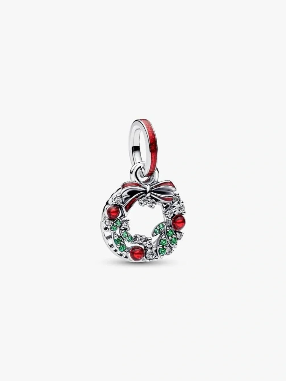 Pandora Holiday Wreath Double Dangle Charm